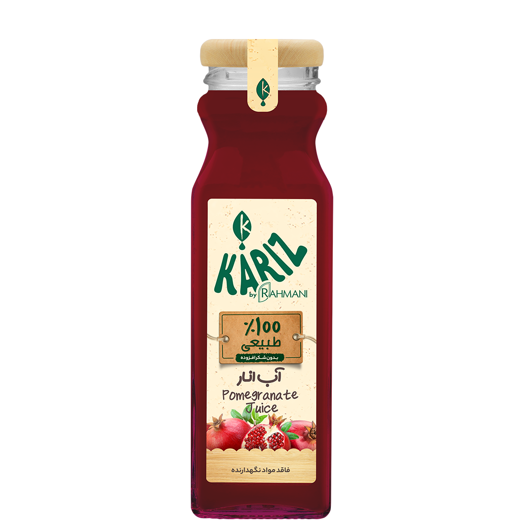 تصویر آبمیوه انار 100% طبیعی 200 میلی لیتر کاریز 